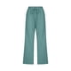 thumbnail image 4 of Pantalones de cintura alta y pierna ancha con cordón para mujer - Pantalones rectos elásticos de poliéster con bolsillos, 4 of 5