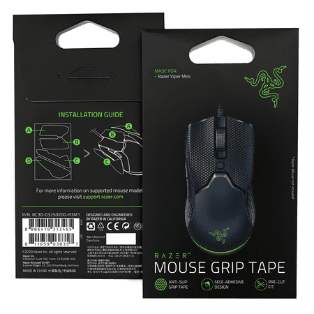 Razer Mouse Grip Tape : For Razer Viper Mini - Anti-Slip Grip Tape - Self-Adhesive Design - Pre-Cut