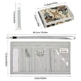 thumbnail image 3 of JIALIOU Nylon Trifold Card Wallet with ID Window Zipper Pocket for Men Women Teen Traditional Chinese Flower Pattern, 3 of 7