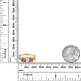 thumbnail image 4 of Gem Stone King 18K Yellow Gold Plated Silver Pink Moissanite Ring Set with Moissanite (2.02 Cttw) (Size 7), 4 of 4
