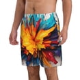 thumbnail image 2 of Susaid Colorful Paint Print Print Men's Swim Trunks Hawaiian Bathing Mesh Lining Suit Swimsuits Beach Shorts with Pockets-XX-Large, 2 of 6