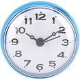 thumbnail image 1 of Mini reloj de pared redondo impermeable con ventosa, decoración para baño, cocina (azul), 1 of 5