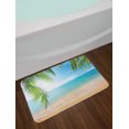 thumbnail image 2 of Tropical Bath Mat, Idyllic Thailand Relaxation Holiday Coast Paradise Vacation Image, Non-Slip Plush Mat Bathroom Kitchen Laundry Room Decor, 29.5 X 17.5 Inches, Turquoise Green Sand Brown, Ambesonne, 2 of 2