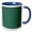 Blue/White, variant on 3drose, Image of Sample Square of Muted Light Forest Green for 2022, 11oz Two-tone Green Mug