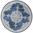 thumbnail image 2 of SAFAVIEH Brentwood Cahal Oriental Area Rug, Navy/Light Gray, 9' x 9' Round, 2 of 8