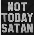 thumbnail image 2 of Not Today Satan Funny Christian Joke Unisex Plus Fleece Graphic Sweatshirt Brisco Brands 5X, 2 of 5