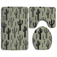 thumbnail image 1 of ABPHQTO Vivero Cactus Verde Oscuro Juego de alfombras de baño de 3 piezas Alfombra de baño Alfombra de contorno y tapa de inodoro ABPHQTO Cont-CHAPPLE-29238, 1 of 2