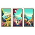 thumbnail image 2 of Designart "Coastal Drive by the Seaside III" Modern Landscape Beach Framed Wall Art Set Of 3 - Blue Modern Beach Frame Gallery Wall Set For Home Decor, 2 of 7