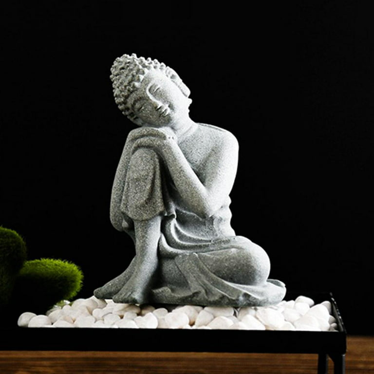 2x Asian Style Garden Statue Buddha Statues Outdoor Indoor Decor for home  and garden 