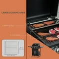 thumbnail image 4 of Outsunny 3 Burner Gas Grill w/ Wheels, Storage Shelves, Thermometer, Black, 4 of 10