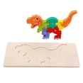 thumbnail image 1 of Rompecabezas de madera para niños, rompecabezas de dinosaurios de madera en 3D, juguetes Montessori, rompecabezas de números. tirano-saurio Rex, 1 of 9