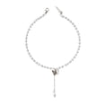 thumbnail image 1 of Collar de aleación de perlas para mujer, elegante colgante de insecto plateado, gargantilla decorativa para fiesta de citas, joyería, regalo de Ropa, zapatos y accesorios Miscelánea Plata Minnieouse AP018547-02, 1 of 6