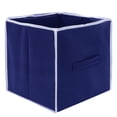 thumbnail image 2 of AMAK INC Foldable Storage Cube Box | Fabric Storage Organizer with Lid & Handle | Closet Organizer for Clothes, Toys & Accessories | Space Saving Storage Bin (Blue), 2 of 5