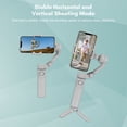 thumbnail image 4 of Graflsoa Portable 3-Axis Foldable Phone Gimbal for Vlogging with Anti-Shake & Face Tracking, Includes Mini Tripod & Built-in Battery, Lightweight Design for Travel, Gray, 4 of 6