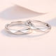 thumbnail image 2 of Anillo Ajustable para Pareja de Plata Italiana 925 Negro y Anillo para Hombre y Mujer Un Anillo Ligero y Lujoso para Amantes, 2 of 2