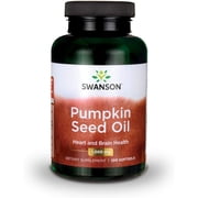 Swanson Pumpkin Seed Oil Brain Health Cardiovascular Support High Bioavailable Essential Fatty Acids (EFAs) Combination Herbal Supplement 1000 mg 100 Softgel Capsules