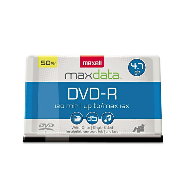 Maxell Max 16x Speed Branded Dvd R Spindle 50 Walmart Com Walmart Com