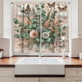 thumbnail image 3 of Ambesonne Floral Eucalyptus Kitchen Curtains, Boho Wild Abloom, 55"x39", Pale Rose Laurel Green, 3 of 3