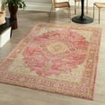 thumbnail image 4 of JONATHAN Y MODERN PERSIAN 3 x 5 Area Rug, Khilana Floral Medallion - Deep Rose/Ivory, MDP305A-3, 4 of 12