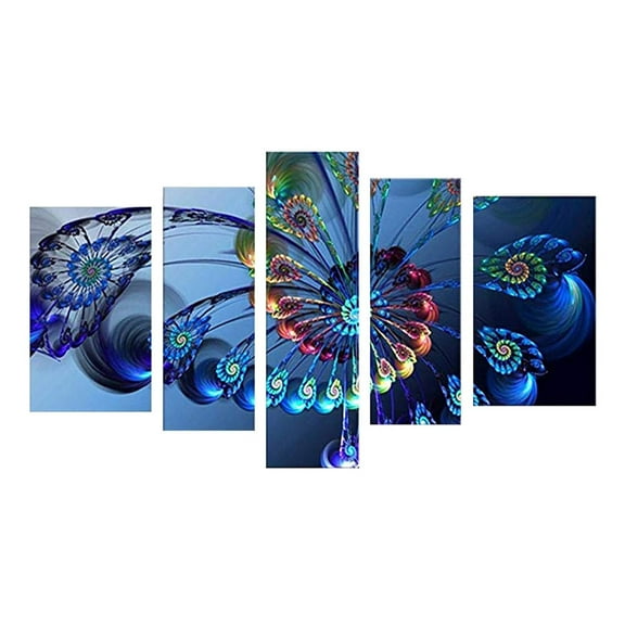 Xoxingysm Hangs Unframed Modern Art Oil Painting Print Canvas Picture Home Wall Room Decoration, A Set of Canvas Wall Hangings (5 Pieces)