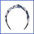 thumbnail image 4 of Vocoste 1 Pc Grace Chrysanthemum Pattern Wide Cross Knot Headbands for Women Navy Blue, 4 of 6