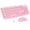 Pink, variant on Wireless Keyboard and Mouse Combo, memzuoix 2.4G Full Size Keys Ergonomic Silent Black Keyboard and 1400DPI Ergonomic Red Mouse for Windows, Mac OS Desktop/Laptop/PC