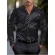 thumbnail image 1 of Camisa para hombre de 10 colores de manga larga a rayas con estampado 3D y solapa nueva camisa hawaiana Vaion de manga larga con botones moda informal, 1 of 6