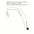 thumbnail image 3 of 1pc Random Color Feather Decorated Cat Teaser Wand Toy, Durable Chew Toy And Bell & Suction Cup Indoor Interactive Cat Toy, 3 of 5