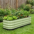 thumbnail image 2 of Aoodor Jardinière Surélevée Galvanisée Auto-Arrosante de 47,2 Po avec Drainage - Vert, 2 of 8