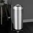 thumbnail image 5 of Tuekys  17 Gal / 65L Open Top Trash Can Commercial Grade Heavy Duty Tall Commercial Trash Can Brushed Stainless Steel for Outdoor | Kitchen Waste Bins for Home, Office, Restaurant, Restroom, 5 of 9