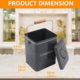 thumbnail image 3 of Pethiy Kitchen Compost Bin, 1 Gallon Countertop Compost Bin with Lid, Indoor Compost Bucket Includes Charcoal Filter, Small Compost Bin with Carbon Steel, Handles, Recycle Bin for Food Was, 3 of 7