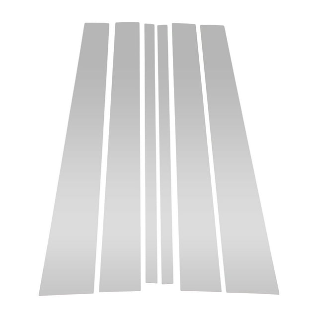Unique Bargains 6 Pcs Front Rear Left Right Car Door Pillar Window Trim for Ford Expedition 1997-2016 Plastic Chrome Silver Tone