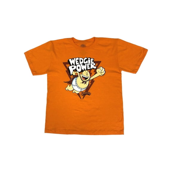 Captain Underpants Boys Orange Wedgie Power Tee Shirt T-Shirt Large (10-12)