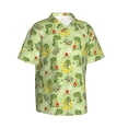 thumbnail image 2 of Daiia Cute Dinosaurs Cartoon Hawaiian Shirt for Men Gentle Cotton Regular Short Sleeve Casual-Medium, 2 of 9