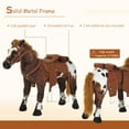 thumbnail image 6 of Toddler Ride-On Horse Toy with Sound Effects - Brown Plush Rocking Horse for Kids 3-5 Years, Neighing & Galloping Sounds, 110 Lb Capacity, 6 of 10