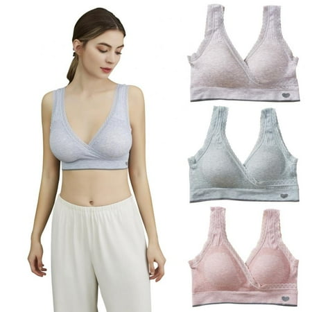 

Women Elastic Cotton Nursing Bra Motherhood Maternity Bra Breastfeeding Bralette