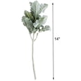 thumbnail image 2 of 10 Pcs Artificial Flocked Lambs Ear Leaves Dusty Stems Flocked Oak Leaves Lamb's Ear Leaf for Home Wedding,10 x artificial greenery,green, 2 of 4
