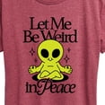 thumbnail image 3 of Instant Message - Alien Let Me Be Weird - Women's Short Sleeve Graphic T-shirt, 3 of 6