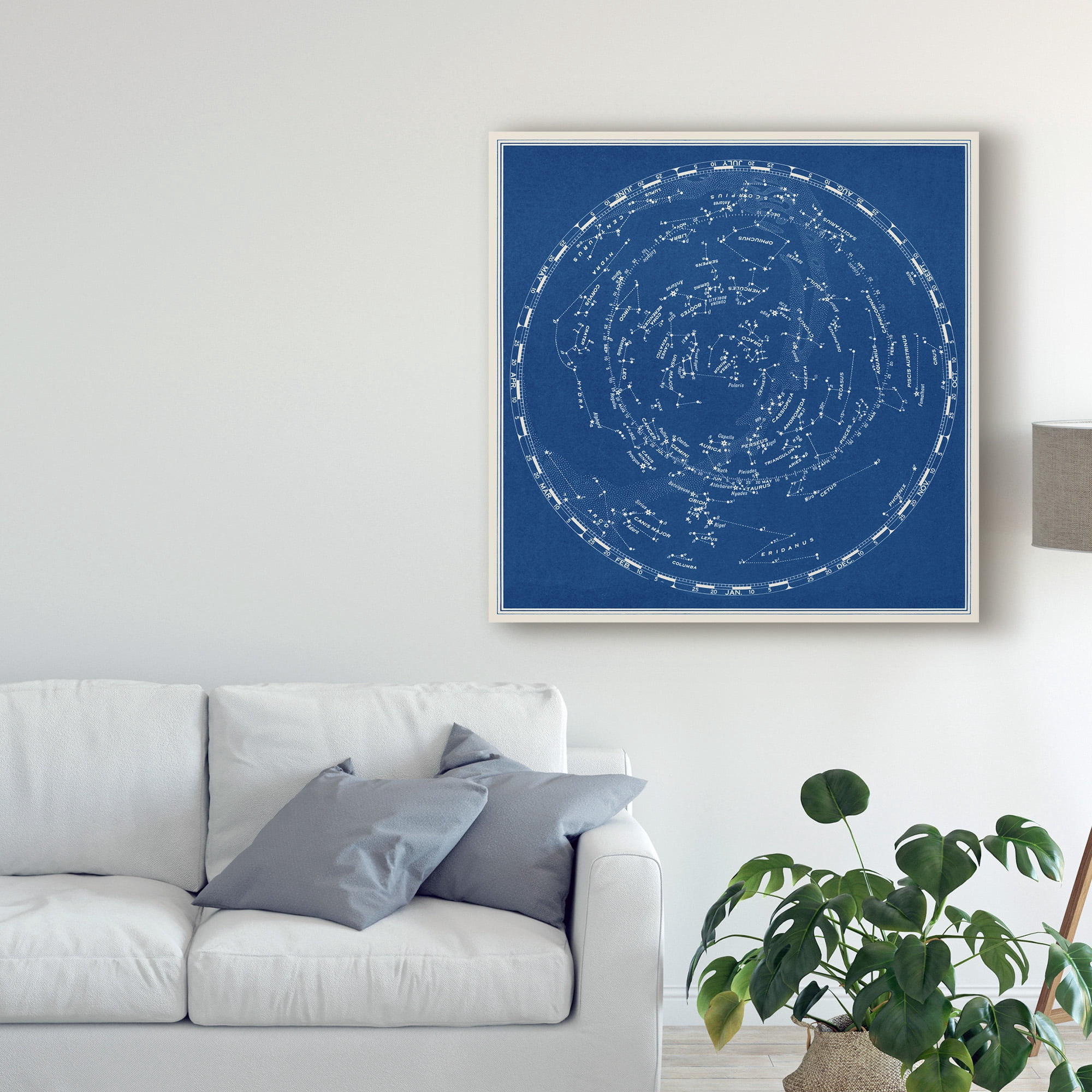 Trademark Fine Art 'Stars and Constellations Chart' Canvas Art by Vision Studio