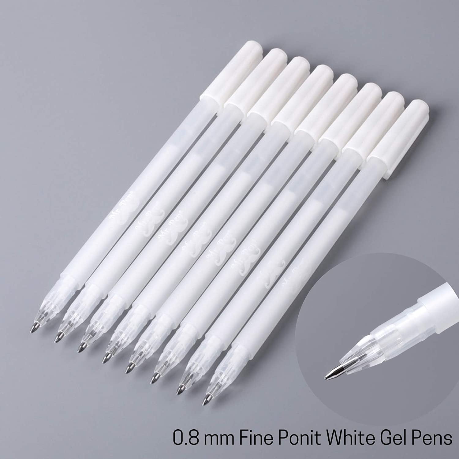  Dyvicl White Gel Pens, 0.8 mm Fine Pens Gel Ink White