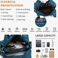 thumbnail image 5 of Sunyuer Purses and Handbags Women Fashion Tote Bag Shoulder Bags Top Handle Satchel Purses Washed PU Leather Handbag, 5 of 7