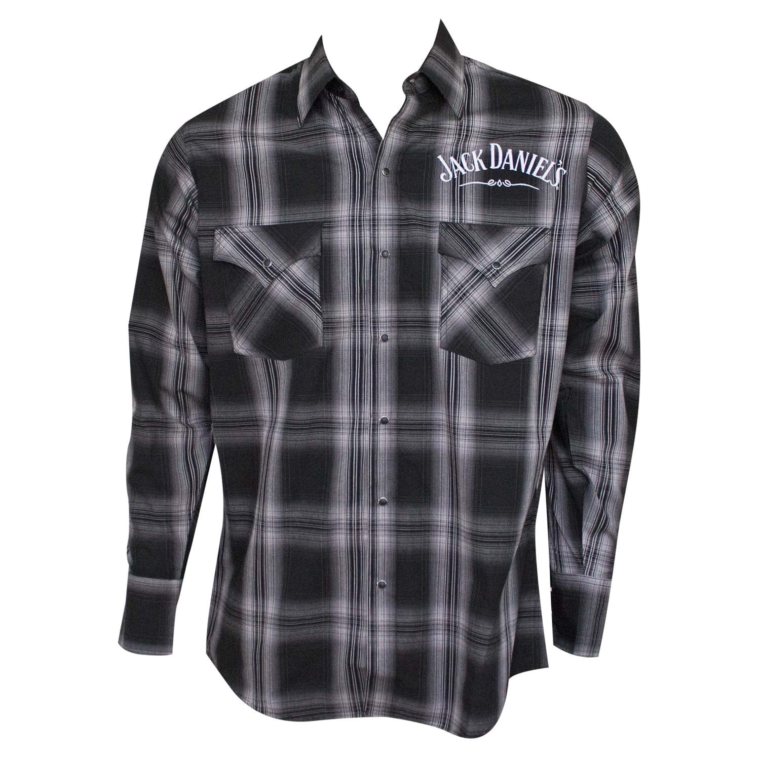 White Plaid Button Up Shirt-XLarge 