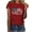 Red#1, variant on Fartey 4th of July Shirt for Women Patriotic Short Sleeve Tops Loose Fitted Independence Day Crew Neck T Shirts American Flag Graphic Tees Army Green S