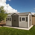 thumbnail image 3 of Lifetime Polyethylene Outdoor Storage Shed, 106.5 Sq. ft., 15' x 8', Two Double Door Entries (60079), 3 of 12