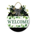 thumbnail image 1 of Welcome Front Door Sign Funny Wreaths Hanging Wooden Plaque Decoration Round Rustic Wood Farmhouse Porch Decor for Home Front Door Decor, 12 x 12 Inch, 1 of 5