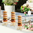 thumbnail image 4 of 6 Pcs Donut Stand Holder For Dessert Table Wood Stand Reusable Donut Display Stand Detachable Display Stand Space Saving Donut Holder Stands For Birthday Wedding, 4 of 6