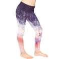 thumbnail image 3 of COEQINE Tie-dye Star Orange Violet Girls's Sport Legging Casual Buttery Soft Athletic Pants Stretchy High Waist Pants, for 12-13 Years Kids Girls, 3 of 7