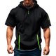 thumbnail image 1 of pstuiky Camisas casuales de manga corta para hombre, Camisa de verano de manga corta con botones y cuello alto para hombre ropa de hombre m, 1 of 5