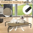 thumbnail image 3 of PHYEX Cooling Dog Bed for Large Dogs, Raised Elevated Pet Bed for Indoor Outdoor, 50.5" L x 30.5" W x 7.8" H, Brown, 3 of 7