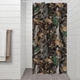 thumbnail image 2 of Brown Green Camo Leaves Branches Pattern Shower Curtain 36"x72" ,Bathroom Decorative Shower Curtains Set with 12 Hooks,Modern Waterproof Washable Shower Curtain, 2 of 6